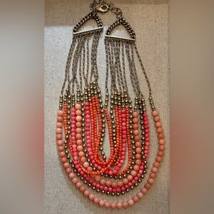 Stella & Dot Coral Necklace (Palomino) - new w/o box